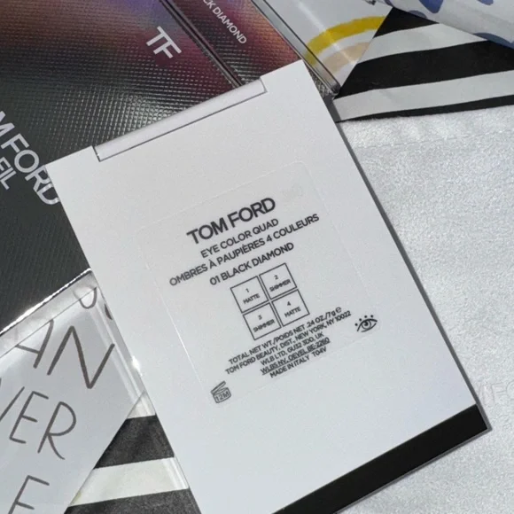 NIB TOM FORD Soleil Neige Eye Color Quad Eyeshadow 01 Black Diamond 0.24 oz/7 g - Picture 10 of 10